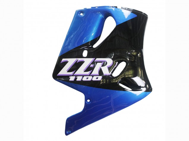 Carenados Moto Kawasaki ZZR1100 1990-1992 - Azul Negro Brillante Fábrica