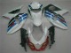 Completo Carenados Moto Suzuki GSXR 1000 2009-2016 - Blanco Azul Negro Fábrica