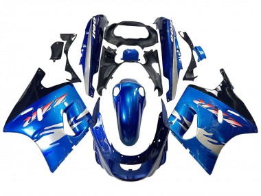 Carenados Moto Kawasaki ZZR1100 1993-2003 - Azul Plata Negro Fábrica