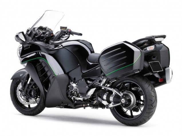 Carenados Moto Kawasaki GTR1400/ZG1400 2007-2009 - Negro Mate Verde Línea Fábrica