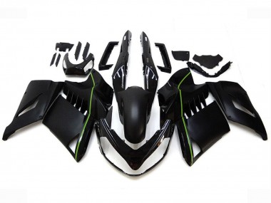 Carenados Moto Kawasaki GTR1400/ZG1400 2007-2009 - Negro Mate Verde Línea Fábrica