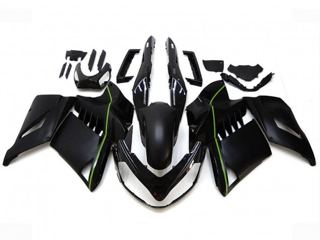 Carenados Moto Kawasaki GTR1400/ZG1400 2007-2009 - Negro Mate Verde Línea Fábrica