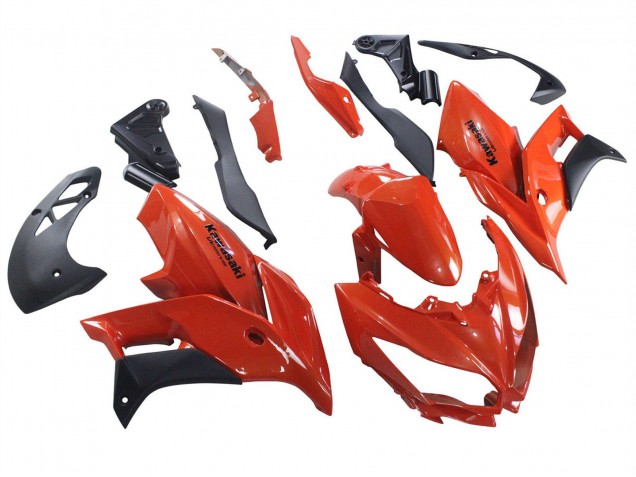 Carenados Moto Kawasaki Versys 650 2015-2021 - Rojo Negro Mate Fábrica