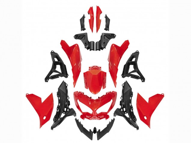 Carenados Moto Kawasaki Versys 650 2022-2025 - Rojo Negro Fábrica