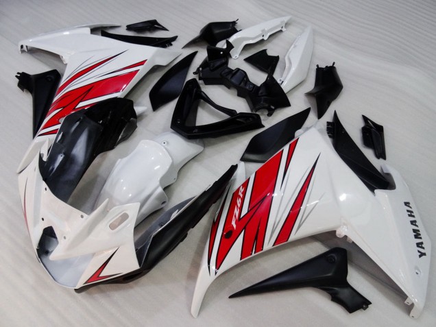 Carenados Moto Yamaha FZ6R 2009-2015 - Blanco Rojo Negro Fábrica