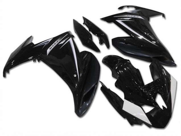 Carenados Moto Yamaha FZ6R 2009-2015 - Negro Brillante Blanco Fábrica