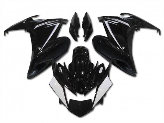 Carenados Moto Yamaha FZ6R 2009-2015 - Negro Brillante Blanco Fábrica