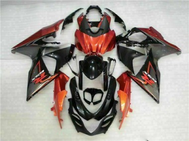 Carenados Moto Suzuki GSXR 1000 2009-2016 - Naranja Negro Brillante Fábrica