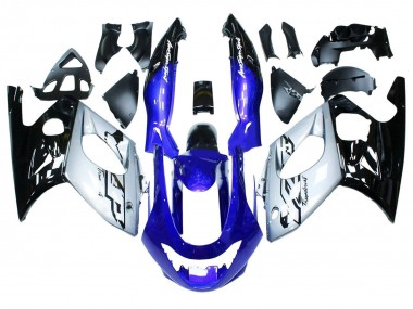 Carenados Moto Yamaha YZF600R Thundercat 1996-2007 - Azul Plata Negro Fábrica