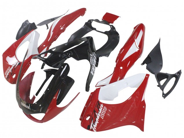 Kits Carenado Moto Yamaha YZF 1000R Thunderace 1997-2007 - Rojo Negro Blanco Thunderace Fábrica