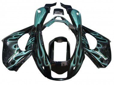 Carenados Moto Yamaha YZF 1000R Thunderace 1997-2007 - Negro Brillante Azul Llama Fábrica