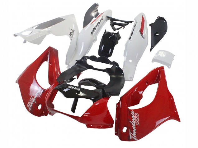 Carenados Moto Yamaha YZF 1000R Thunderace 1997-2007 - Rojo Negro Blanco Thunderace Fábrica