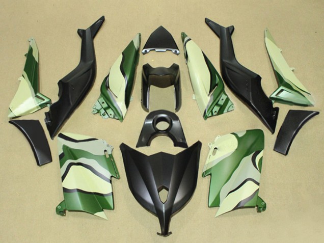 Carenados Moto Yamaha TMAX530 2012-2014 - Negro Mate Verde Light Amarillo Fábrica