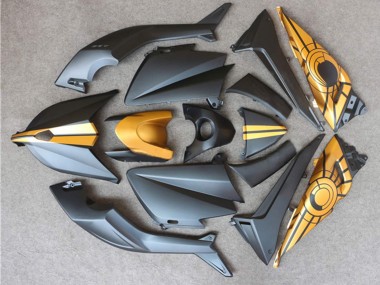 Carenados Moto Yamaha TMAX530 2012-2014 - Negro Mate Oro Fábrica