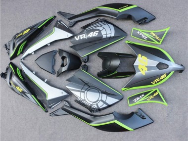 Carenados Moto Yamaha TMAX530 2012-2014 - Negro Mate Gris Verde Lima 46 Fábrica