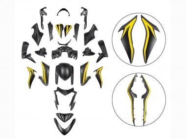 Carenados Moto Suzuki GSX-S 1000 2015-2020 - Negro Amarillo Fábrica