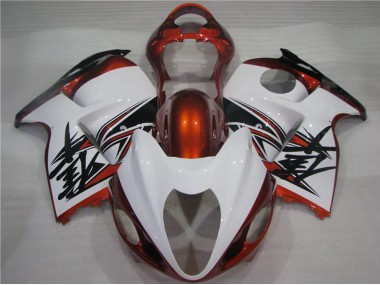 Carenados Moto Suzuki GSXR 1300 Hayabusa 1996-2007 - Blanco Naranja Negro Fábrica