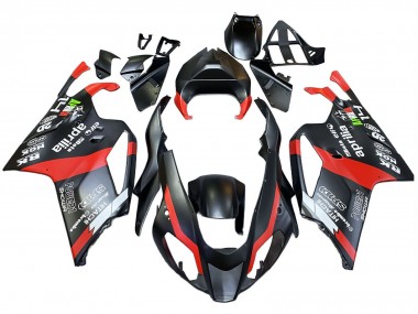Carenados Moto Aprilia RSV1000 2003-2006 - Negro Rojo Fábrica