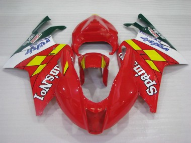 Carenados Moto Aprilia RSV1000 2003-2006 - Rojo Amarillo Blanco Spains No1 Valsir Castrol Fábrica