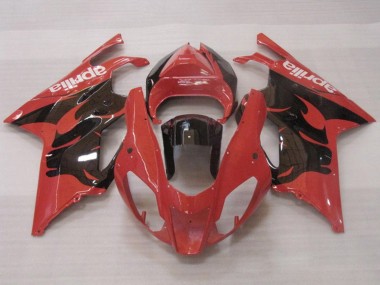 Carenados Moto Aprilia RSV1000 2003-2006 - Rojo Negro Brillante Fábrica