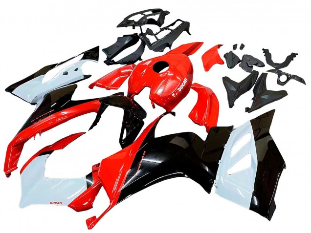 Kits Carenado Moto Ducati Panigale V2 2020-2024 - Blanco Rojo Negro Brillante Fábrica