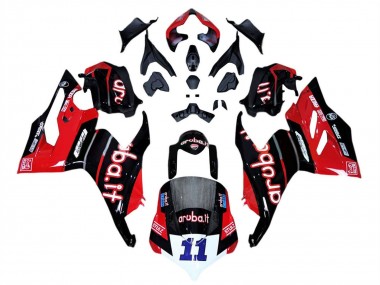 Carenados Moto Ducati Panigale V4 V4S 2018-2019 - Rojo Negro Brillante Aruba 11 Fábrica