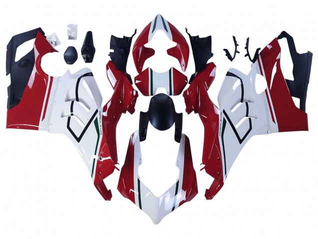 Carenados Moto Ducati Panigale V4 V4S 2020-2021 - Blanco Rojo Verde Negro Mate Fábrica