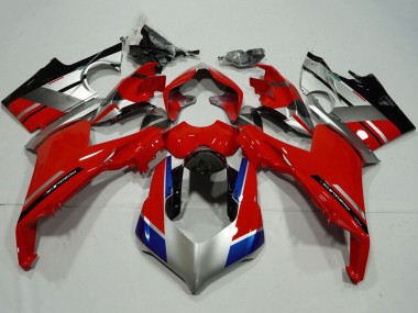 Carenados Moto Ducati Panigale V4 V4S 2018-2019 - Plata Rojo Azul Negro Brillante Fábrica