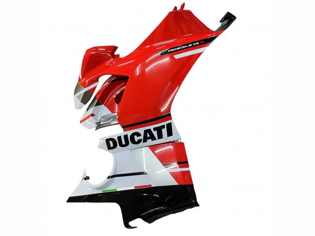 Carenados Moto Ducati Panigale V4 V4S 2018-2019 - Blanco Plata Rojo Negro Brillante Fábrica