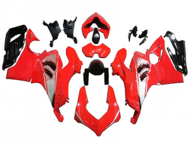 Carenados Moto Ducati Panigale V4 V4S 2020-2021 - Rojo Blanco Negro Brillante Fábrica