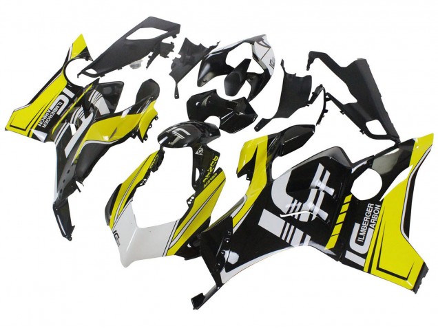 Carenados Moto Ducati Panigale V4 V4S 2020-2021 - Amarillo Blanco Negro Brillante Fábrica
