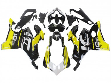 Carenados Moto Ducati Panigale V4 V4S 2020-2021 - Amarillo Blanco Negro Brillante Fábrica
