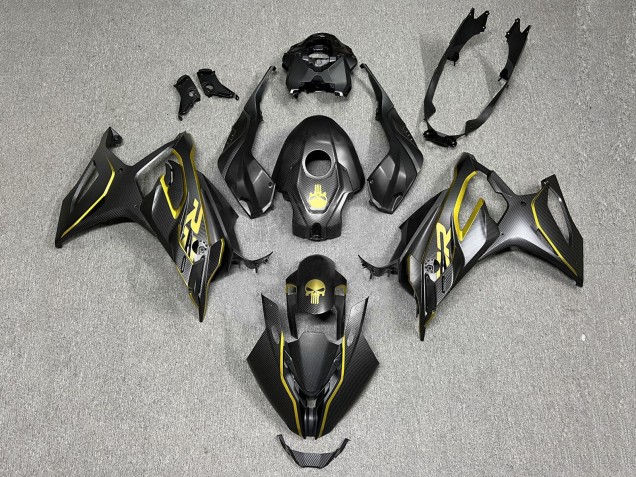 Carenados Moto BMW S1000RR 2023-2024 - Oro Negro FibraCarbono Fábrica