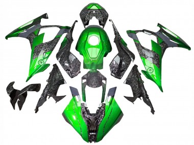 Carenados Moto BMW S1000RR 2019-2022 - Verde Falsificado FibraCarbono Fábrica