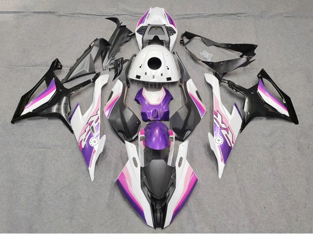 Carenados Moto BMW S1000RR 2019-2022 - Rosa Púrpura Blanco Fábrica