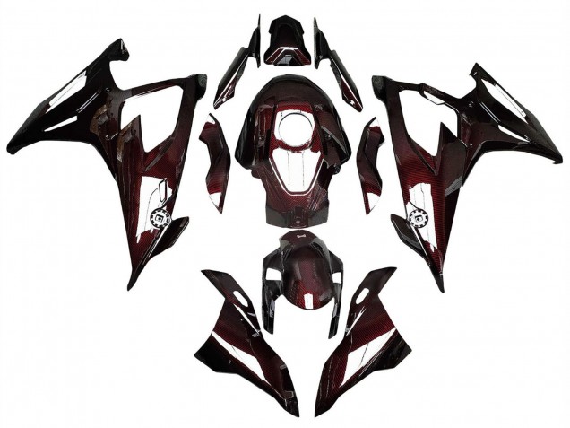 Carenados Moto BMW S1000RR 2019-2022 - Rojo Oscuro FibraCarbono Fábrica