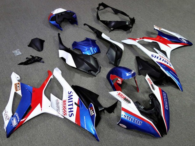 Carenados Moto BMW S1000RR 2019-2022 - Blanco Azul Rojo Smiths Fábrica