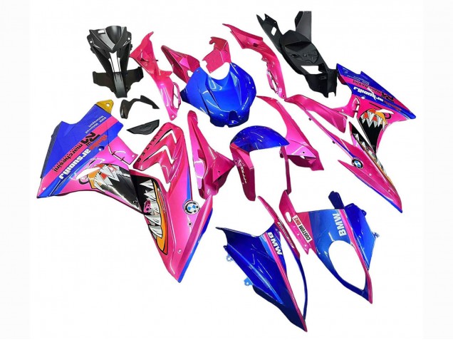 Carenados Moto BMW S1000RR 2017-2018 - Rosa Azul Amarillo Tiburón Fábrica