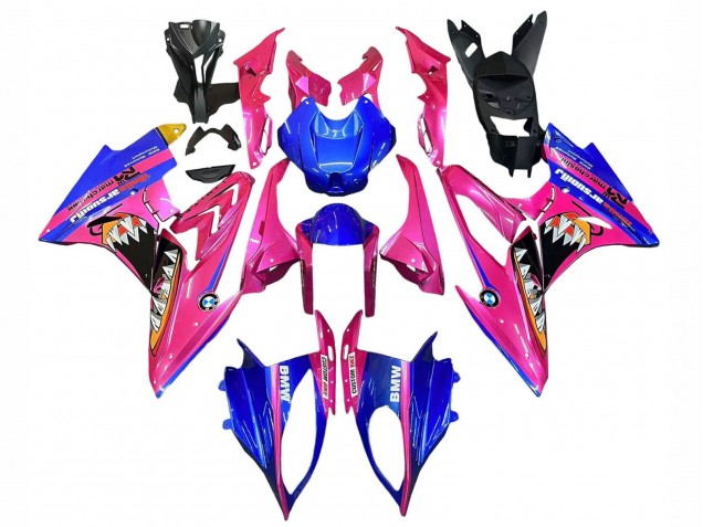 Carenados Moto BMW S1000RR 2017-2018 - Rosa Azul Amarillo Tiburón Fábrica