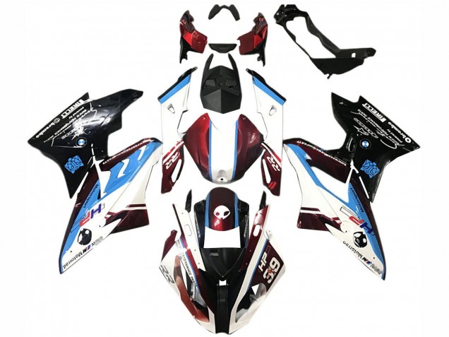 Carenado Moto BMW S1000RR 2015-2016 - Blanco Rojo Azul Negro Brillante Fábrica