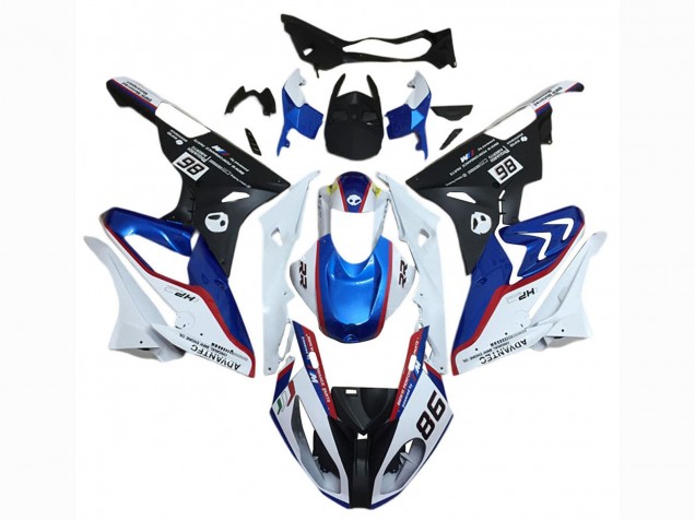 Kits Carenado Moto BMW S1000RR 2015-2016 - Blanco Rojo Azul Negro Mate Fábrica