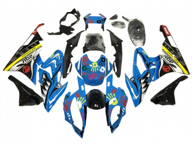 Kits Carenado Moto BMW S1000RR 2015-2016 - Amarillo Azul Negro Tiburón Fábrica