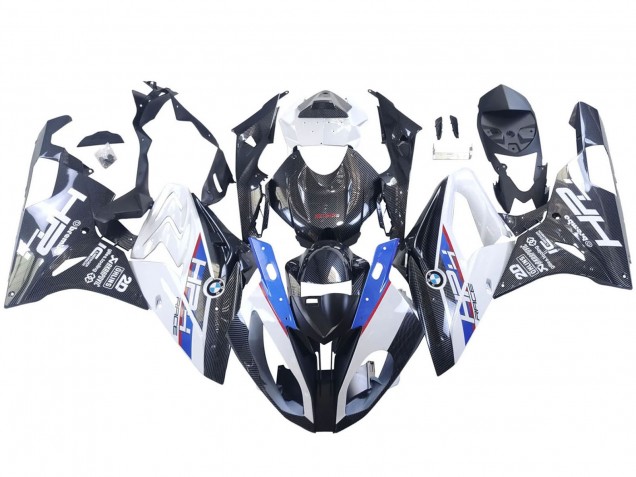 Carenados Moto BMW S1000RR 2015-2016 - Blanco Azul Negro FibraCarbono Fábrica