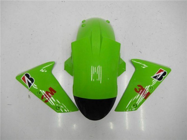 Carenados Moto Kawasaki ZX6R 2005-2006 - Verde Negro Brillante Elf Fábrica
