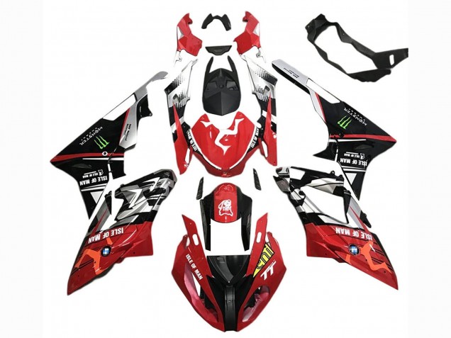 Carenados Moto BMW S1000RR 2015-2016 - Plata Rojo Negro Verde Monstruo Isle of Man Fábrica