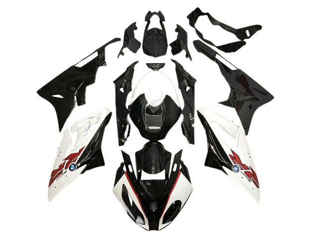 Carenados Moto BMW S1000RR 2015-2016 - Blanco Negro FibraCarbono Fábrica
