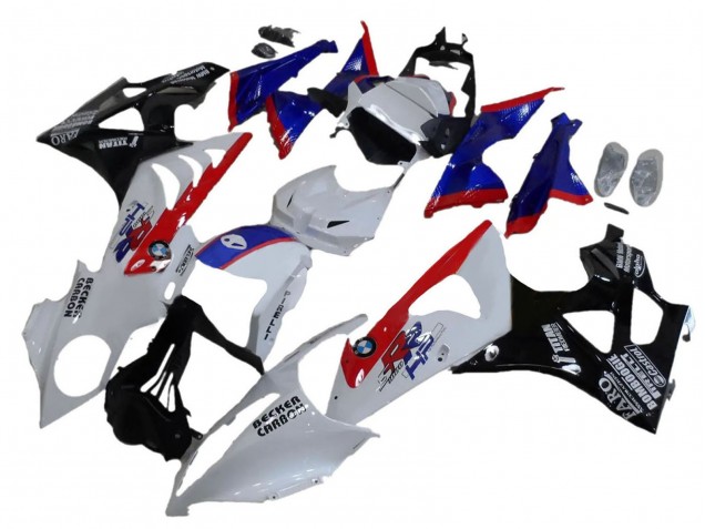 Carenados ABS BMW S1000RR 2009-2014 - Blanco Rojo Azul Negro Brillante Fábrica