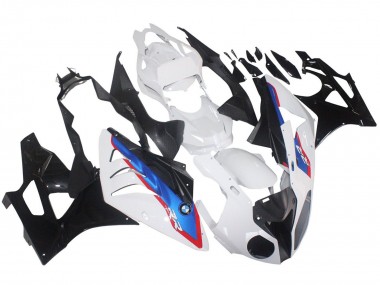 Carenados Moto BMW S1000RR 2009-2014 - Blanco Rojo Azul Negro Brillante HP Becker Carbon Fábrica