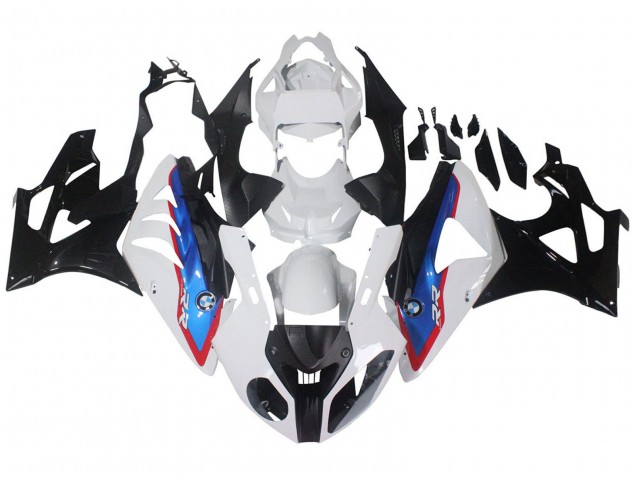 Carenados Moto BMW S1000RR 2009-2014 - Blanco Rojo Azul Negro Brillante HP Becker Carbon Fábrica