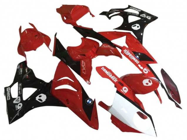 Carenados Moto BMW S1000RR 2009-2014 - Rojo Blanco Negro Brillante Fábrica